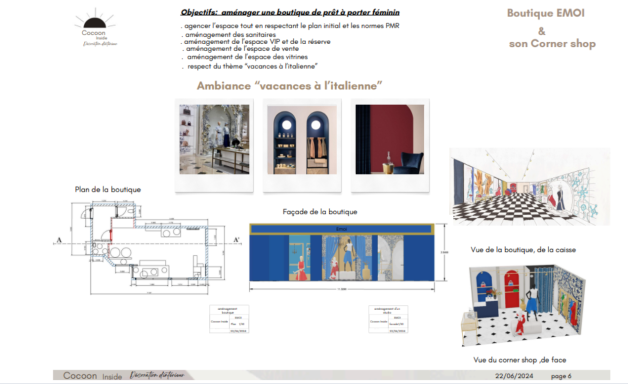 Aménagement d'une boutique de prêt à porter féminin